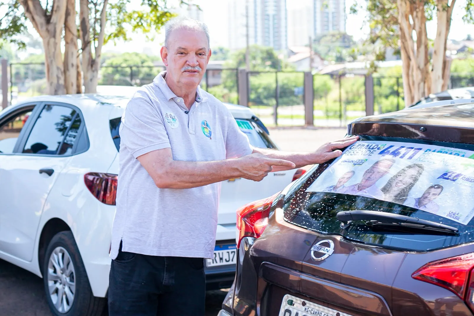 Eleições 2026: Geraldo dá largada com 'adesivaços' em Campo Grande e Sidrolândia