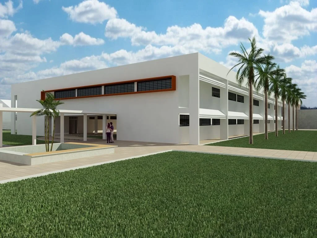 Modelo da Escola do Brasil Profissionalizado, que será construída em Dourados. (Foto: Reprodução)