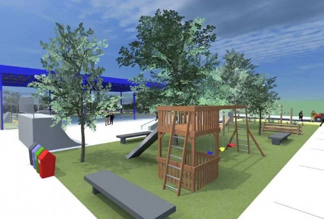 Reprodução do interior da futura Praça da Juventude