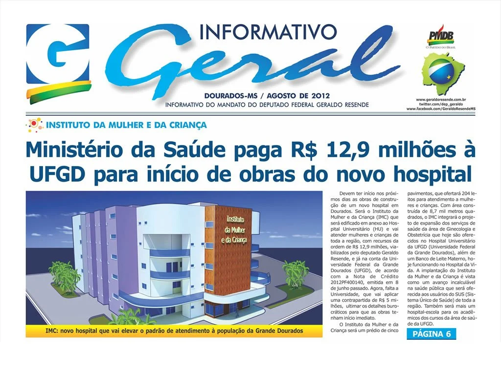 Ministério da Saúde paga R$ 12,9 milhões à UFGD para início de obras do hospital