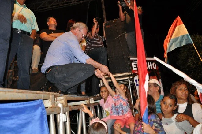 Geraldo participa do comício em Rio Brilhante