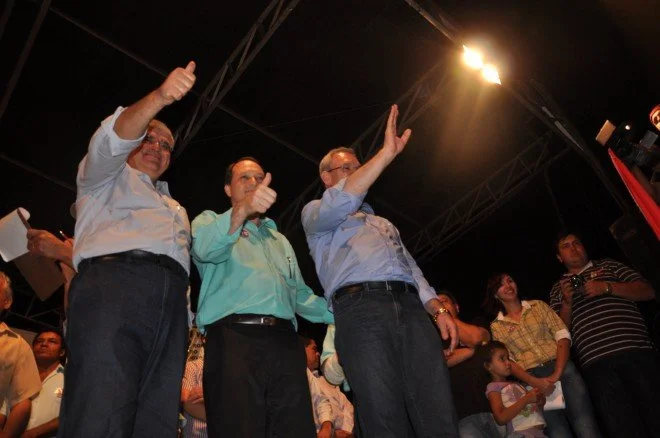 Geraldo participa do comício em Rio Brilhante