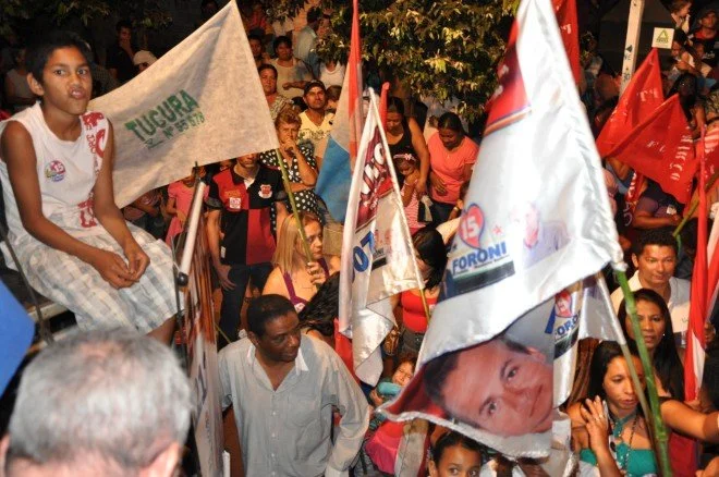 Geraldo participa do comício em Rio Brilhante