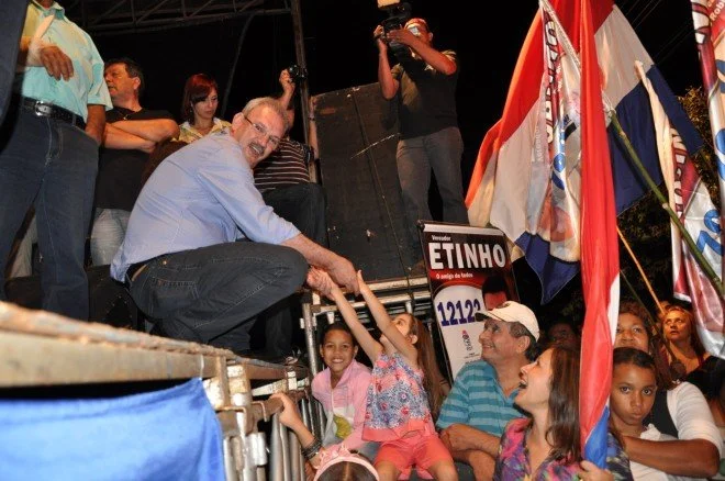Geraldo participa do comício em Rio Brilhante