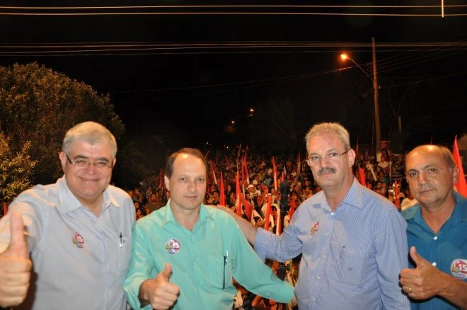 Geraldo participa do comício em Rio Brilhante
