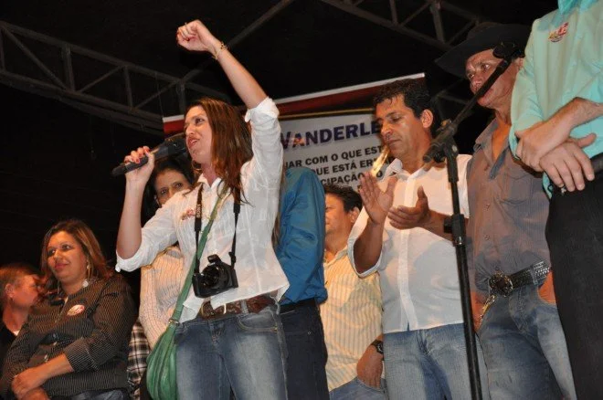 Geraldo participa do comício em Rio Brilhante