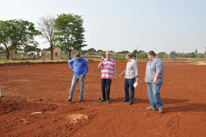 Vistoria nas obras da Praça do Parque Rego D'Água