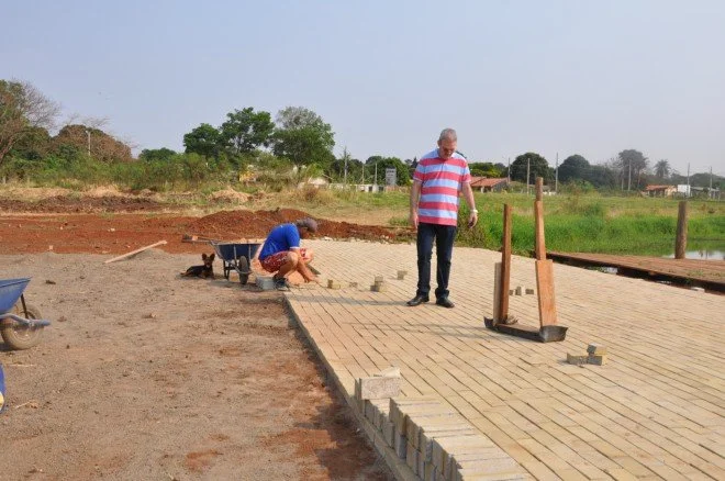 Vistoria nas obras da Praça do Parque Rego D'Água