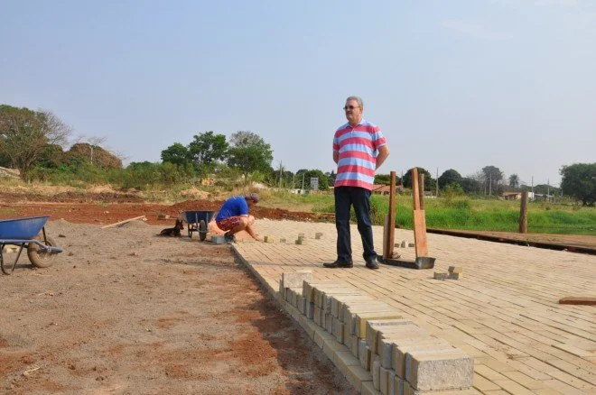 Vistoria nas obras da Praça do Parque Rego D'Água