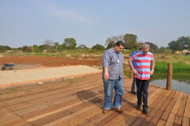 Vistoria nas obras da Praça do Parque Rego D'Água
