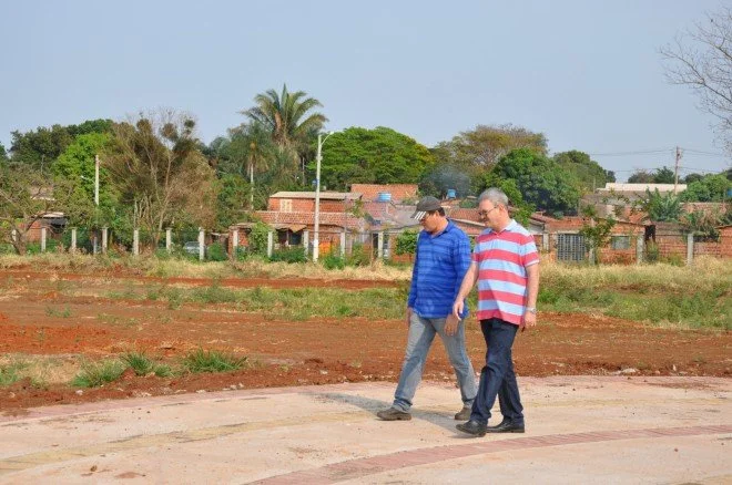 Vistoria nas obras da Praça do Parque Rego D'Água