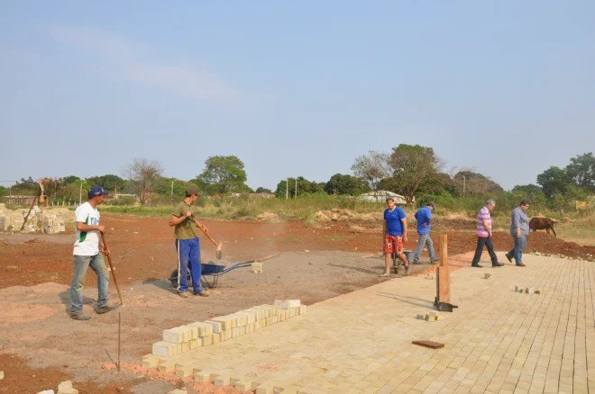 Vistoria nas obras da Praça do Parque Rego D'Água