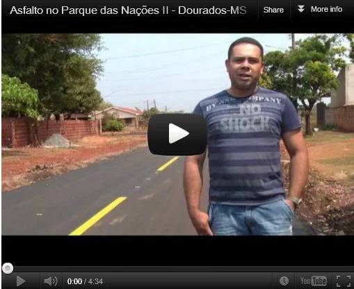 Vídeo: Nova frente de asfalto chega no Parque das Nações II