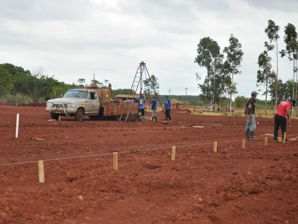 Obras de construção da nova Escola José Edson Bezerra, no Assentamento Itamarati.