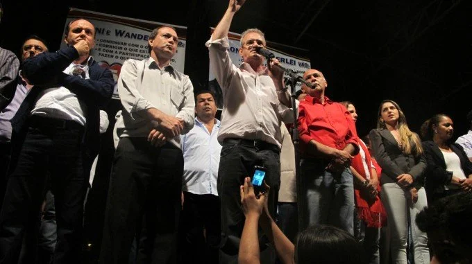 Geraldo participa do comício do candidato Foroni em Rio Brilhante