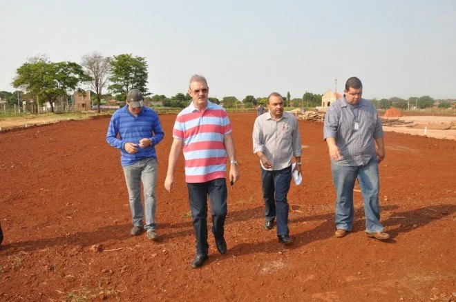 Vistoria nas obras da Praça do Parque Rego D'Água