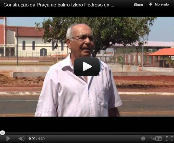 Vídeo: Veja aqui como estão as obras da Praça do Izidro Pedroso