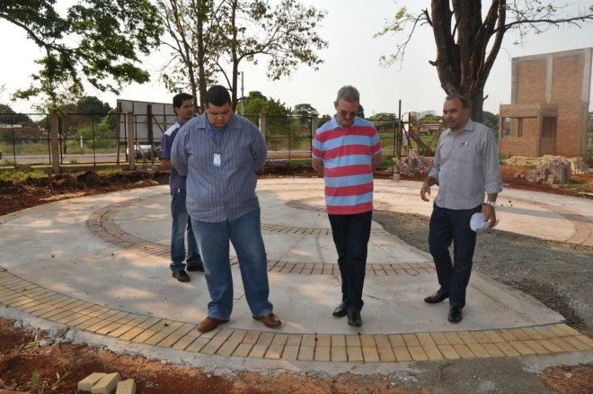 Vistoria nas obras da Praça do Parque Rego D'Água