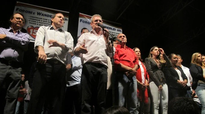 Geraldo participa do comício do candidato Foroni em Rio Brilhante
