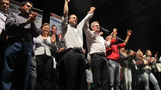 Geraldo participa do comício do candidato Foroni em Rio Brilhante