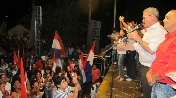 Geraldo participa do comício do candidato Foroni em Rio Brilhante