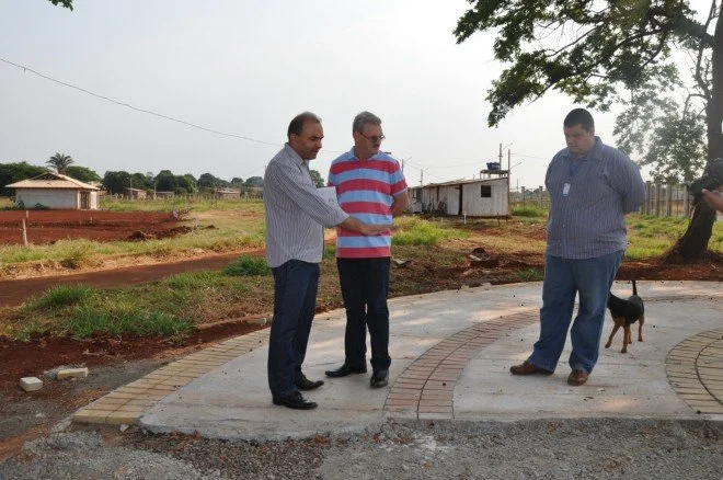 Vistoria nas obras da Praça do Parque Rego D'Água