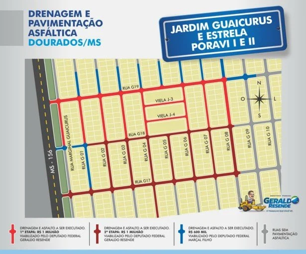 Dourados terá 21 novos bairros asfaltados em 2013