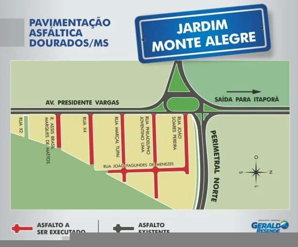 Ministério empenha R$ 2,5 milhões para asfalto em Dourados