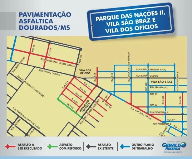 Dourados terá 21 novos bairros asfaltados em 2013