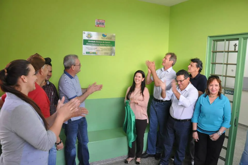 Geraldo e Edson David entregaram Unidade Básica de Saúde do assentamento Santa Catarina e pavimentação asfáltica no Jardim Ouro Verde