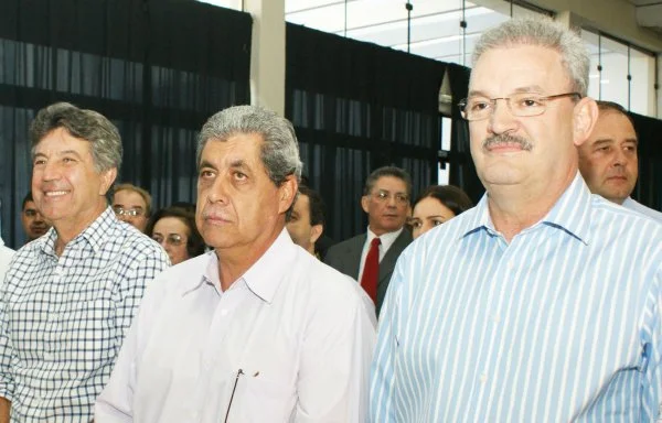 Prefeito Murilo Zauith, governador André Puccinelli e Geraldo Resende: parceria de trabalho em favor de Dourados