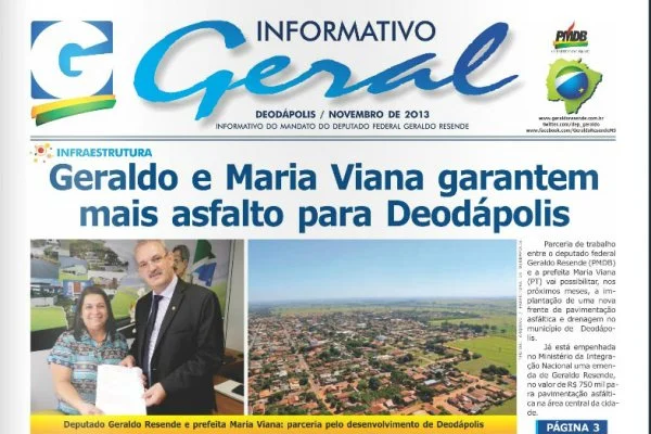 Geraldo e Maria Viana garantem mais asfalto para Deodápolis
