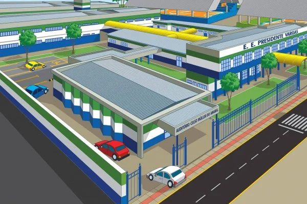 A empresa construtora se comprometeu a entregar a obra no mês de Abril.