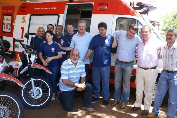Geraldo Resende, na solenidade de ativação do SAMU em Dourados, em março de 2008