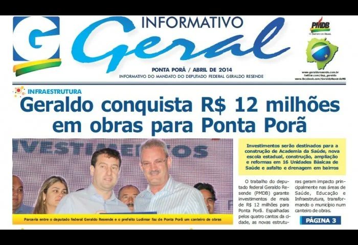 Informativo destaca novas obras para Ponta Porã