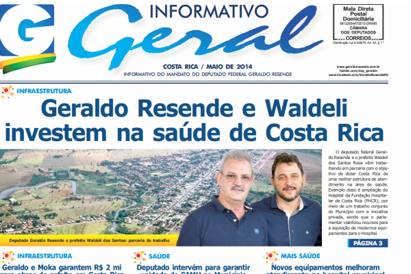 Informativo destaca novas obras para Costa Rica