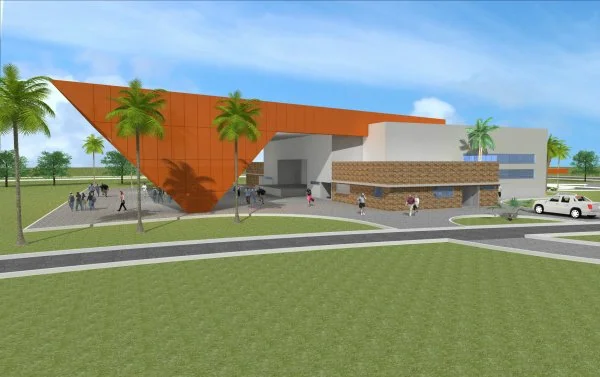 Outra visão do futuro Centro de Convenções de Bodoqu7ena