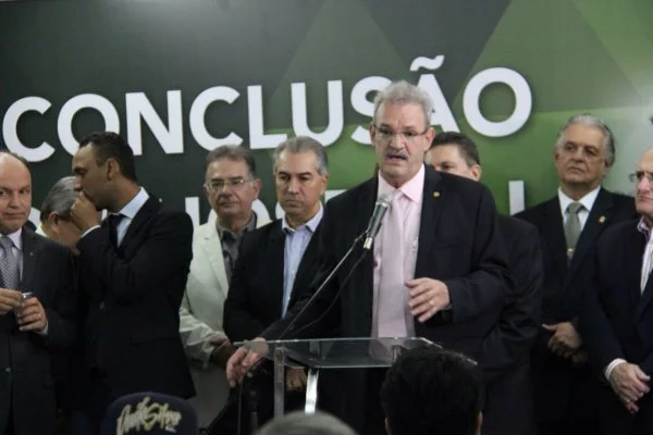Geraldo Resende durante a solenidade realizada hoje em Campo Grande.