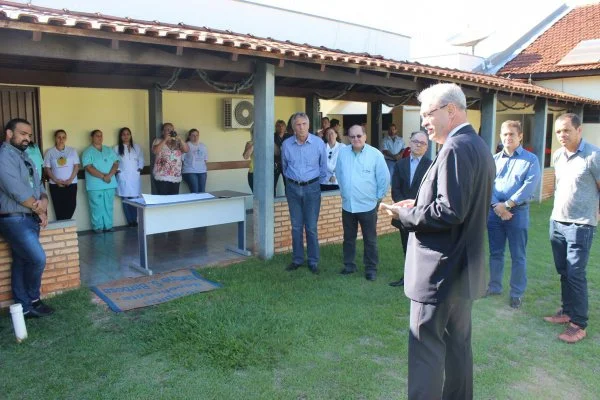 Deputado Geraldo Resende no lançamento das obras de ampliação do Hospital de Sidrolândia
