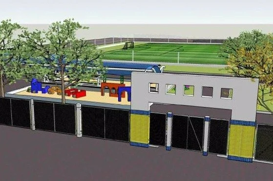 maquete ilustrativa do projeto de revitalização do Campo do Zé Tabela