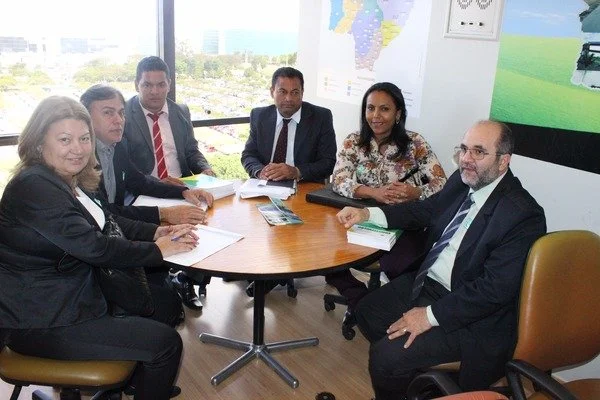 Vereadores de Três Lagoas visitam gabinete de deputado Geraldo Resende