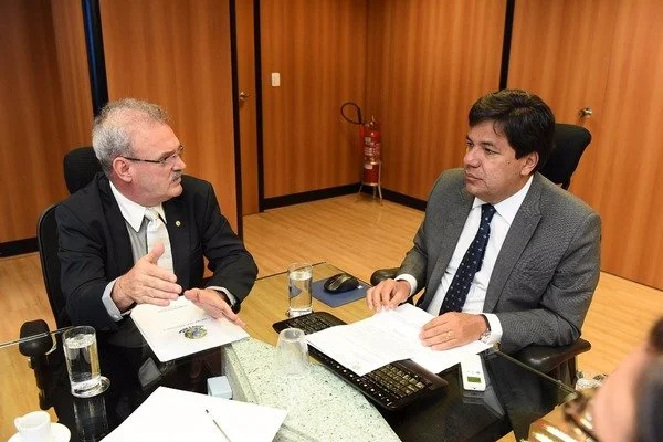 Com o ministro da Educação Mendonça Filho