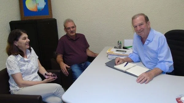 Reunião com o presidente da Fundação Carmem Prudente, que administra o HC, Aldoir Teló, e com a administradora Margarete Gaban