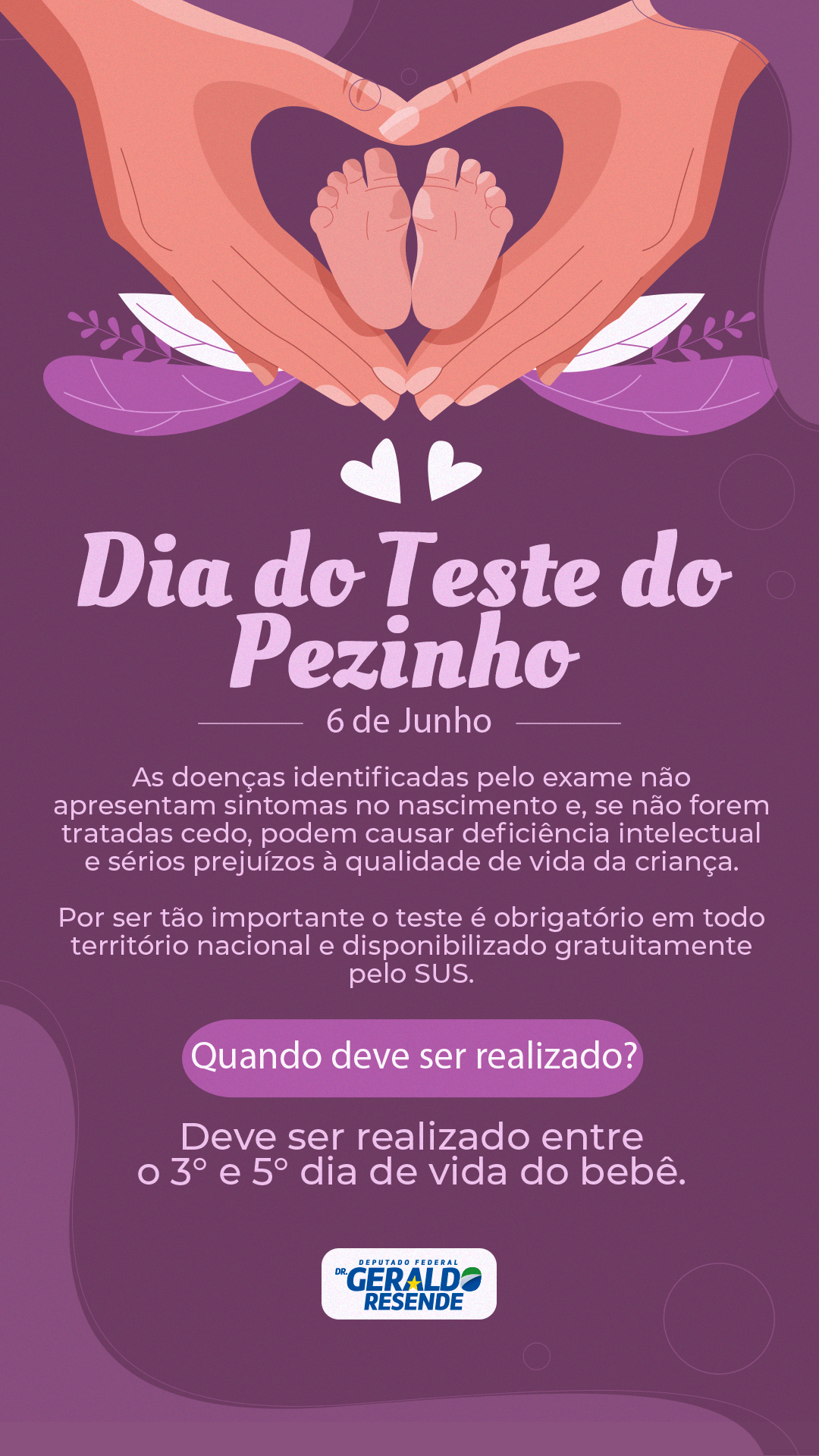 Geraldo Resende defende ampliação do Teste do Pezinho em Mato Grosso do Sul